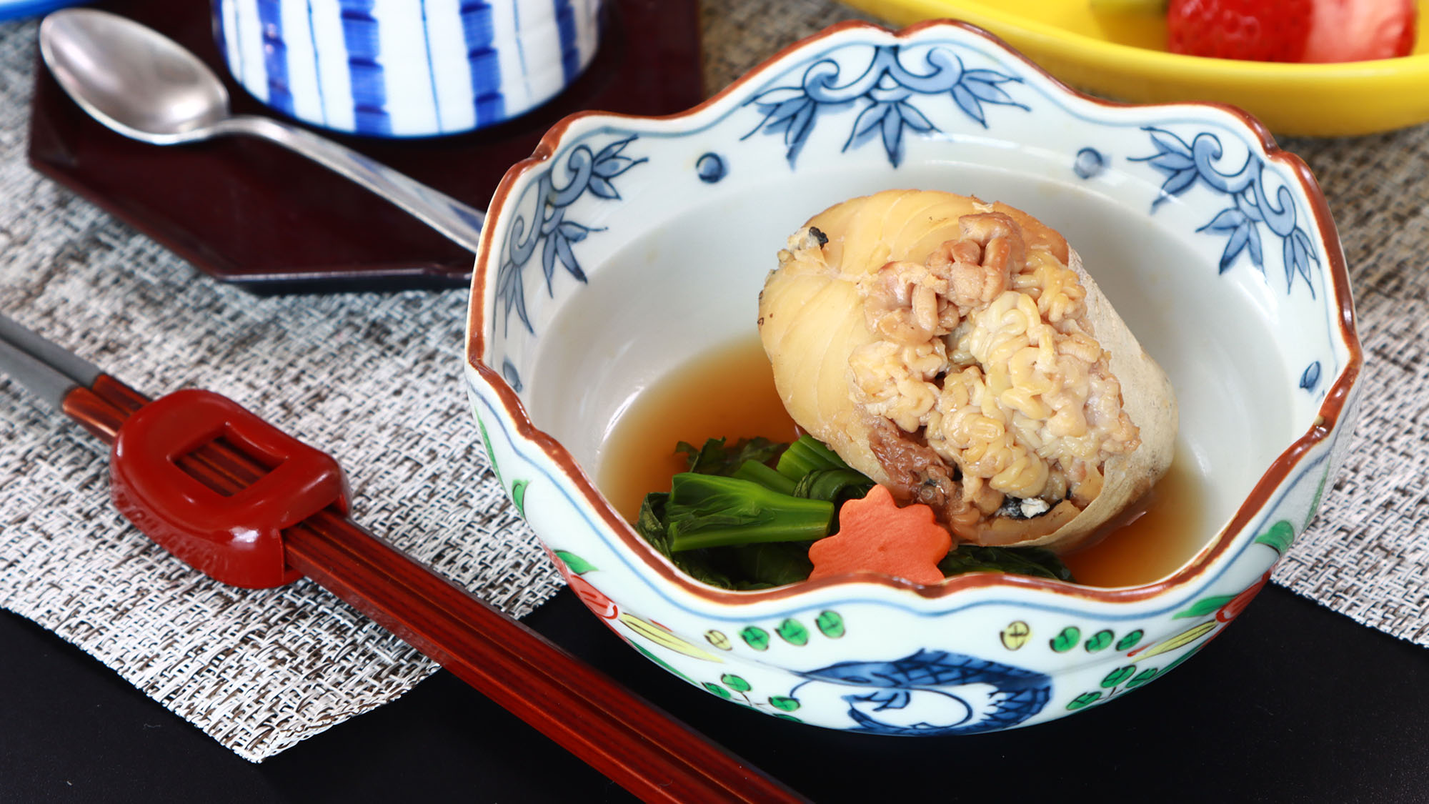 夕食　一例　煮魚（たら）