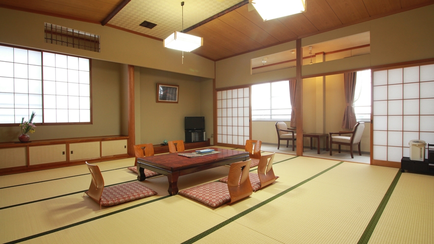 #【和室18畳以上・客室一例】全６室の客室は、落ち着いた雰囲気でのんびりとお過ごしくいただけます。