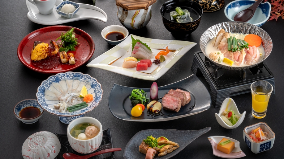 【プライベート温泉内湯付｜特別室＆準特別室で過ごす】特別室専用の旬のグルメを堪能＜雅コース＞