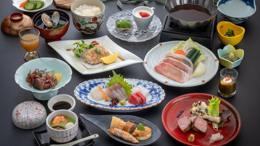 【プライベート温泉内湯付｜特別室＆準特別室で過ごす】特別室専用の旬のグルメを堪能＜雅コース＞