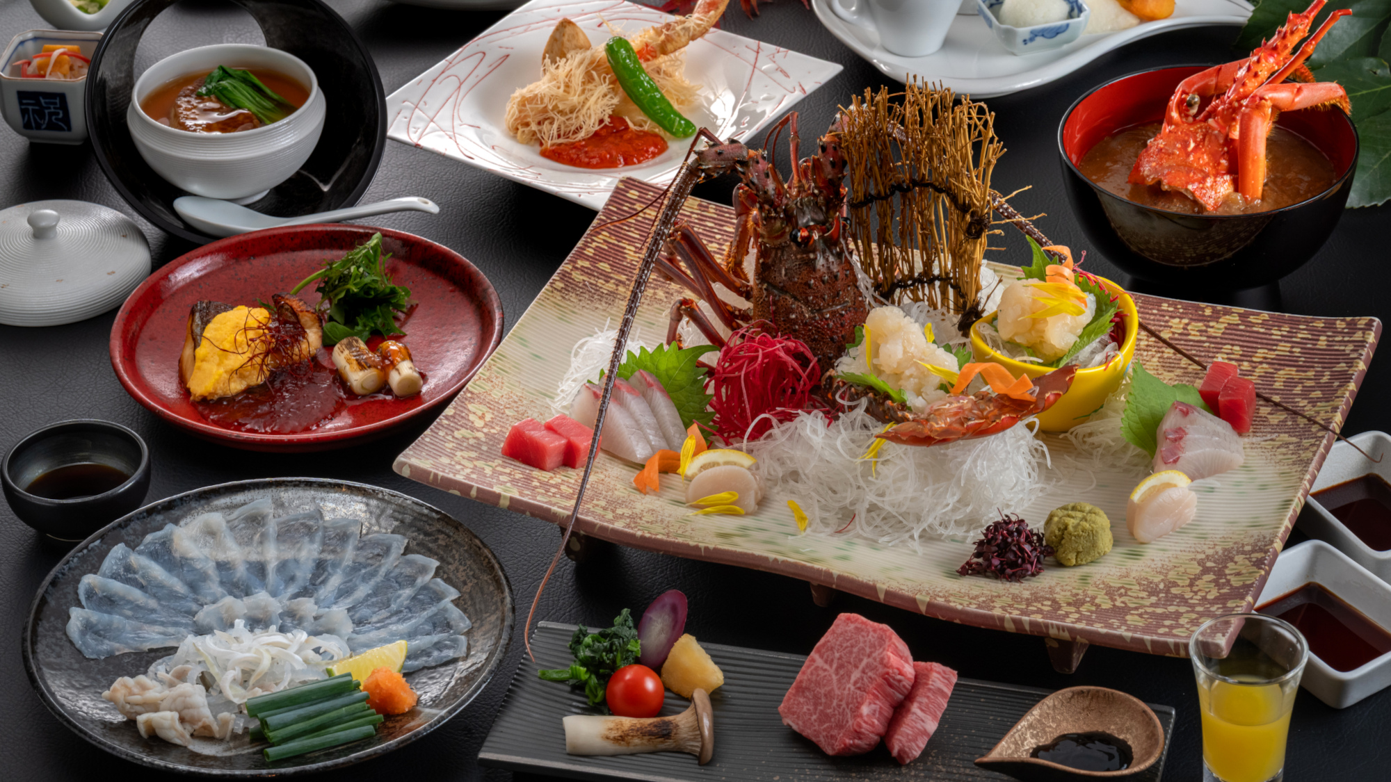 葵会席（2025年冬）最高級ランクコース！伊勢海老姿造り&times;河豚刺し&times;シャトーブリアン