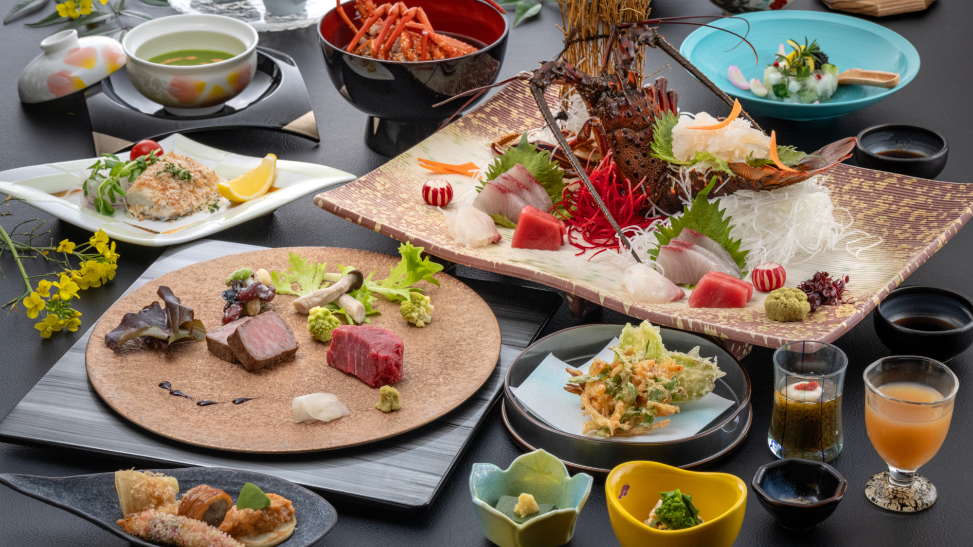 【最高級ランク-葵会席（Aoi）2026-春イメージ】高級食材の饗宴＜伊勢海老姿盛り&times;シャトーブリア