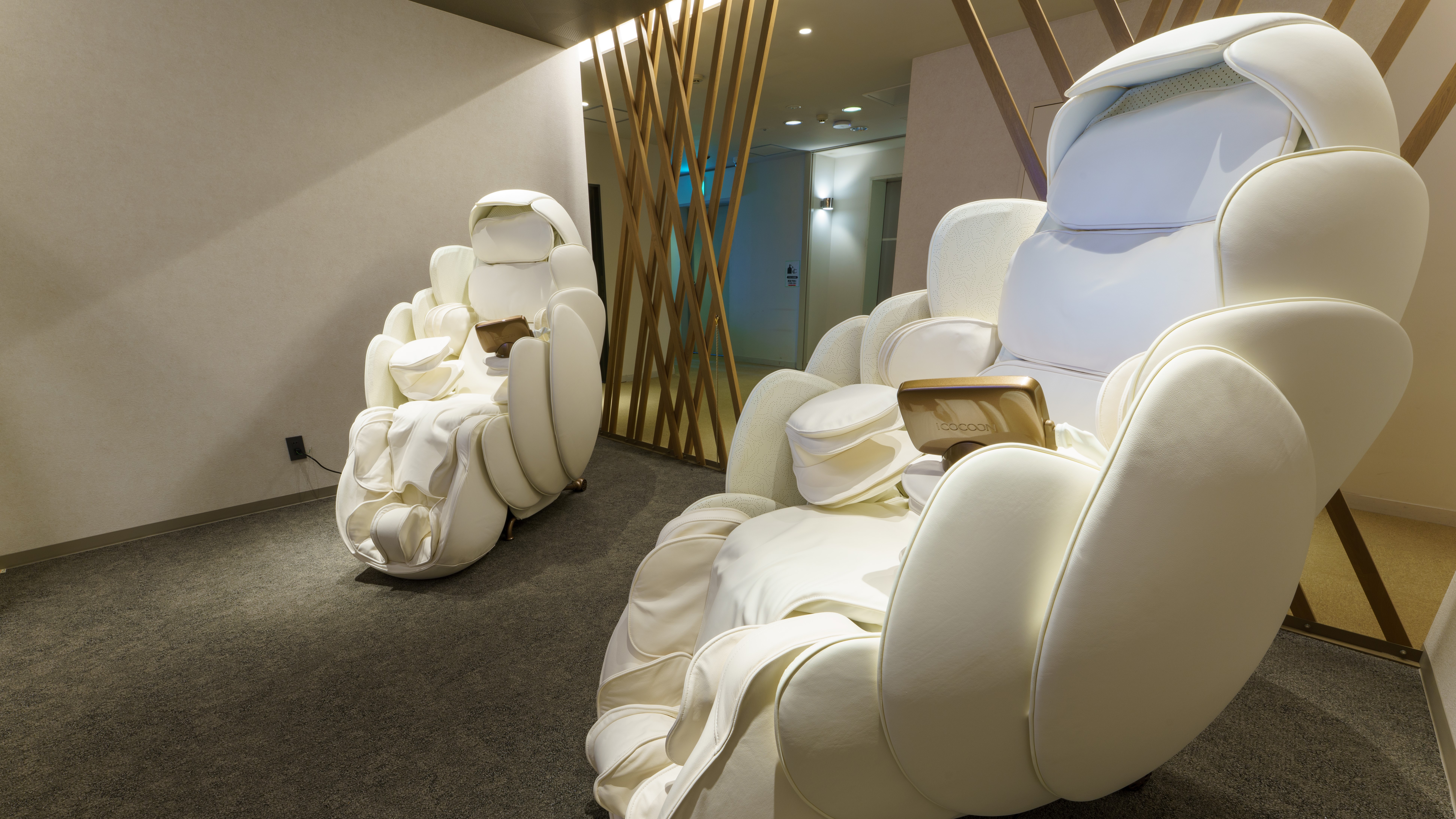 メロデイールーム専用貸切リラックスルーム。アイコクーン2台設置