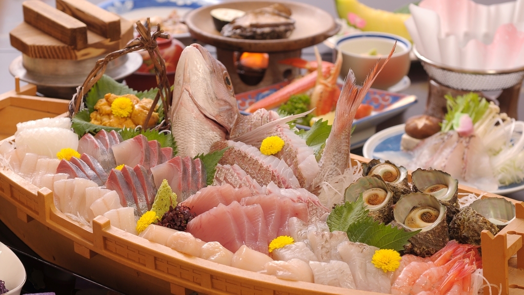 【記念日】展望風呂付の2間和室でお祝い。舟盛＆鯛茶漬けor鯛釜飯の豪華料理！