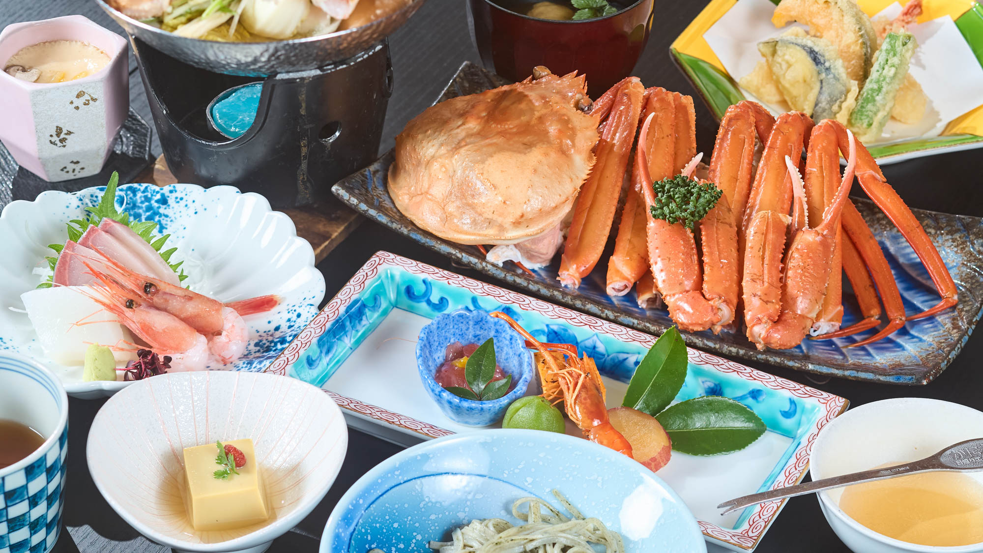 【春～秋】紅ズワイ蟹会席　松・竹一例