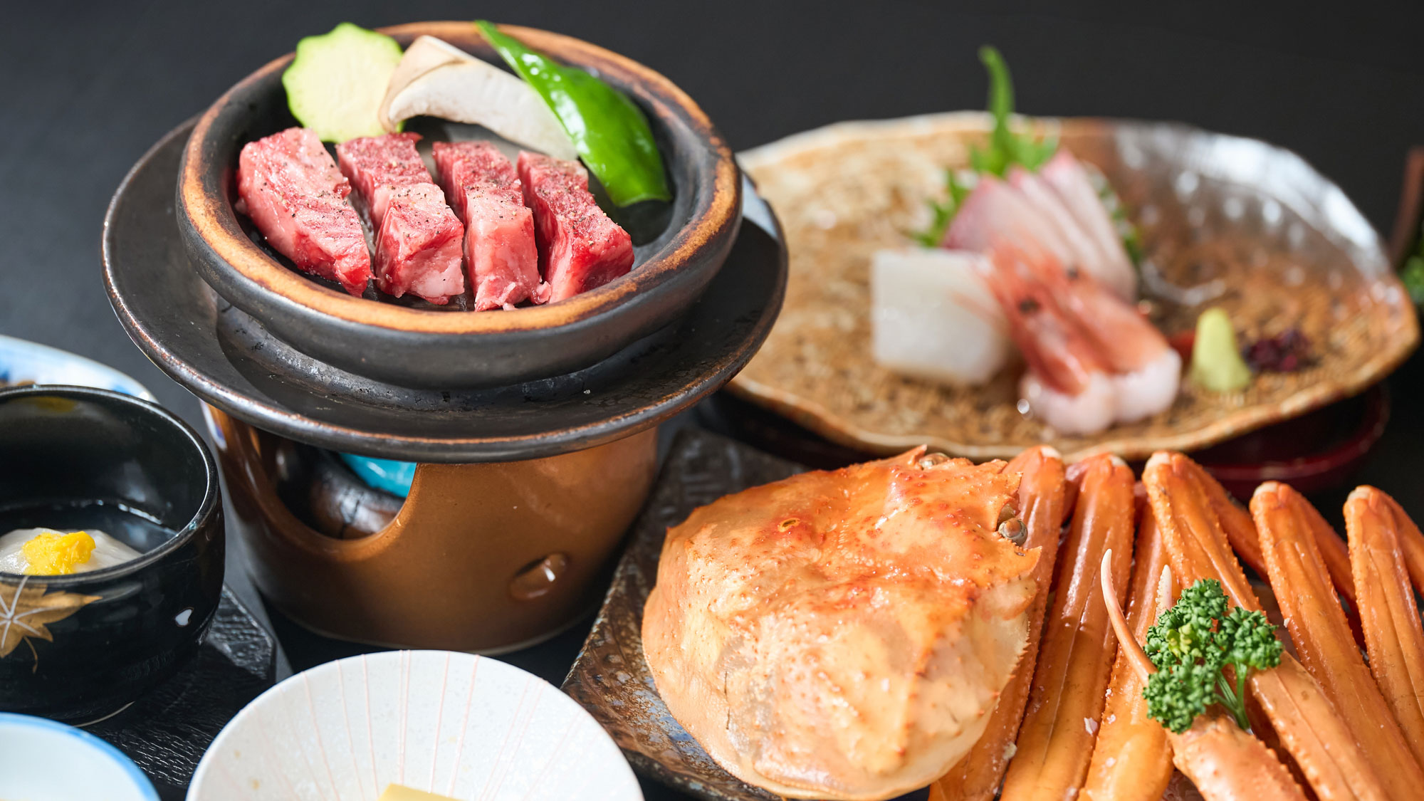 【春～秋】紅ズワイ蟹会席　松・竹一例