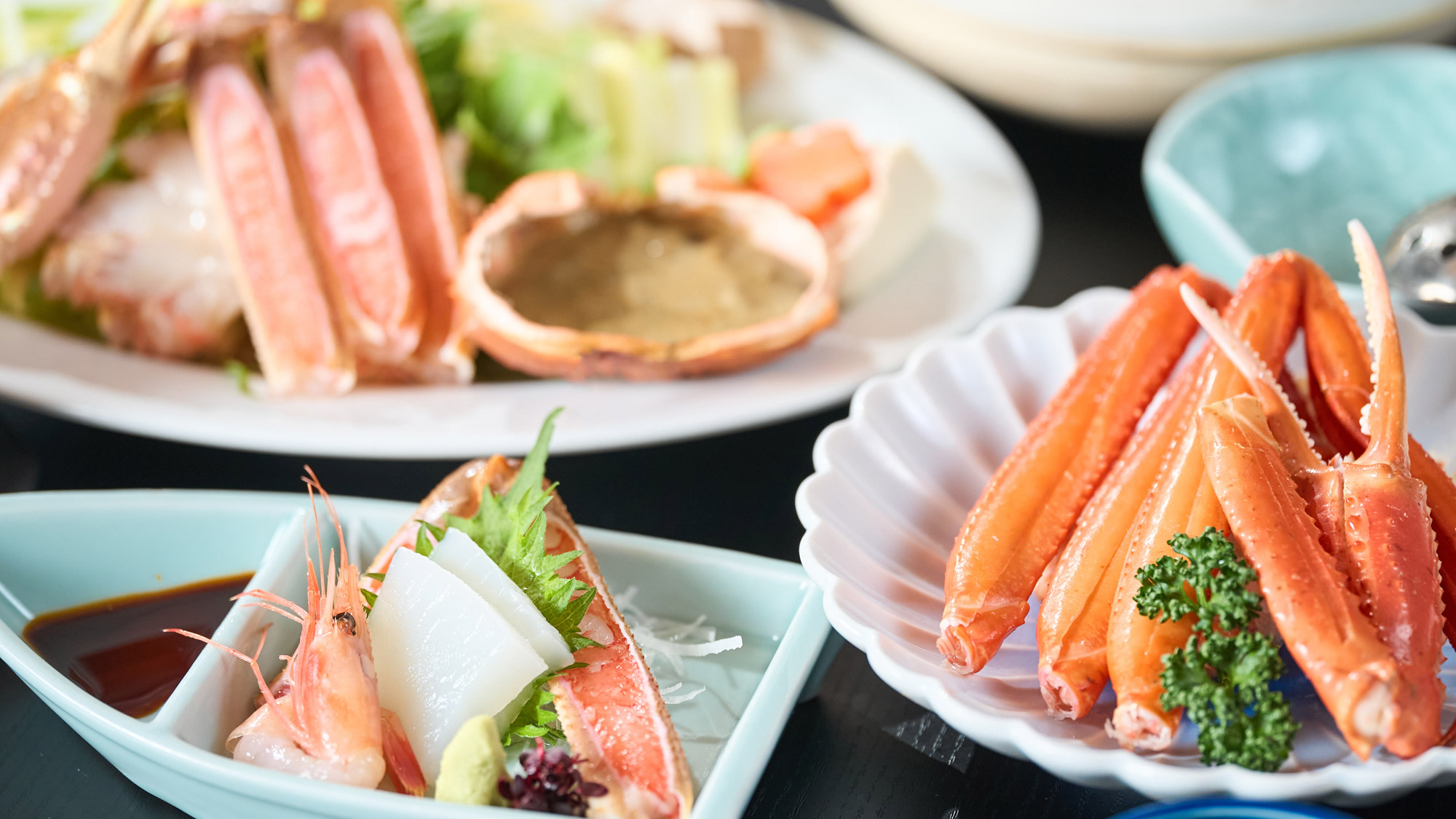 当館自慢のカニ料理一例