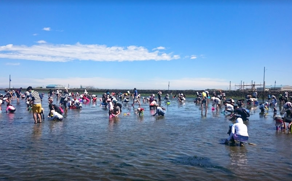 【潮干狩りセット付き】熊手とバケツ付き！車で25分／富津海水浴場で潮干狩り／朝食バイキング