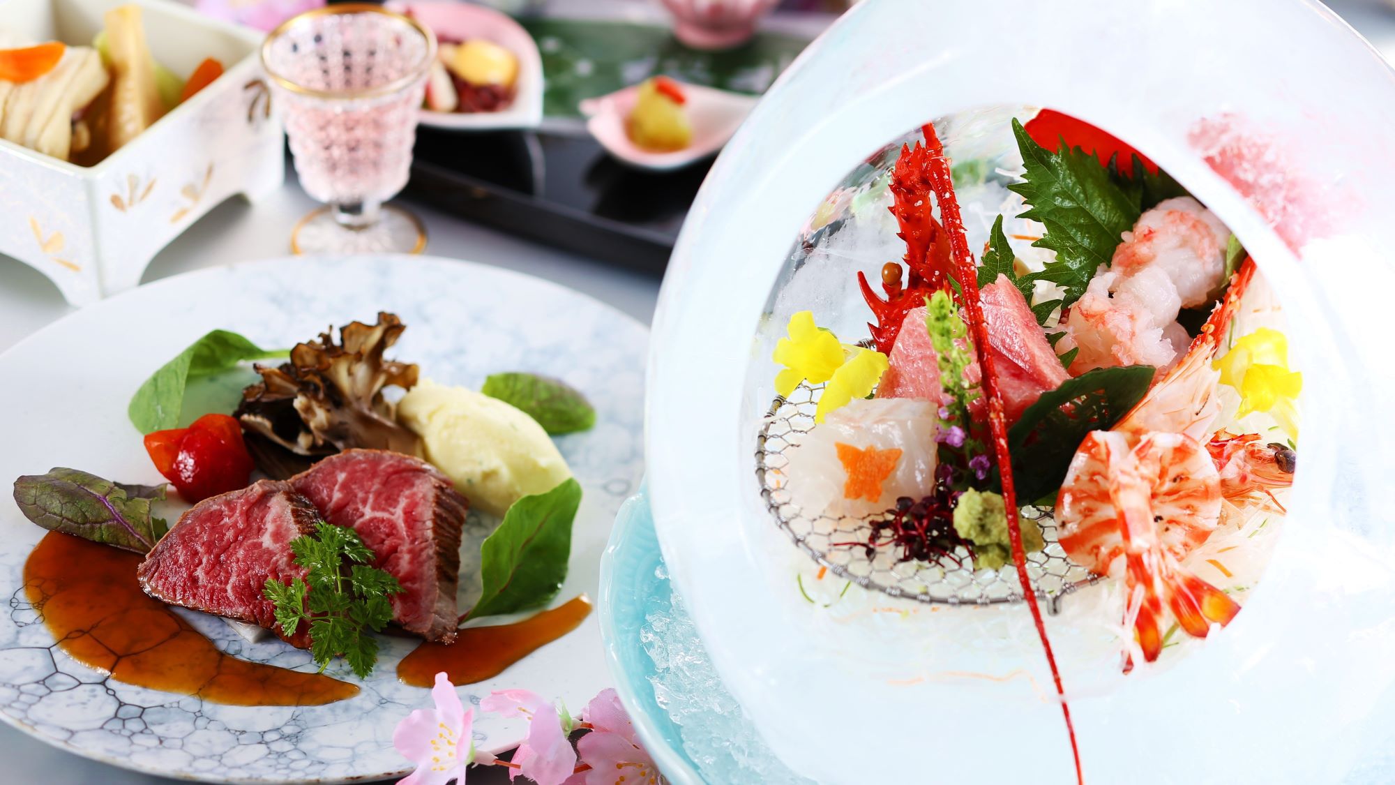 【特選会席／朝夕個室「花のれん」】贅沢な特選食材を味わう旬の味覚会席膳◇
