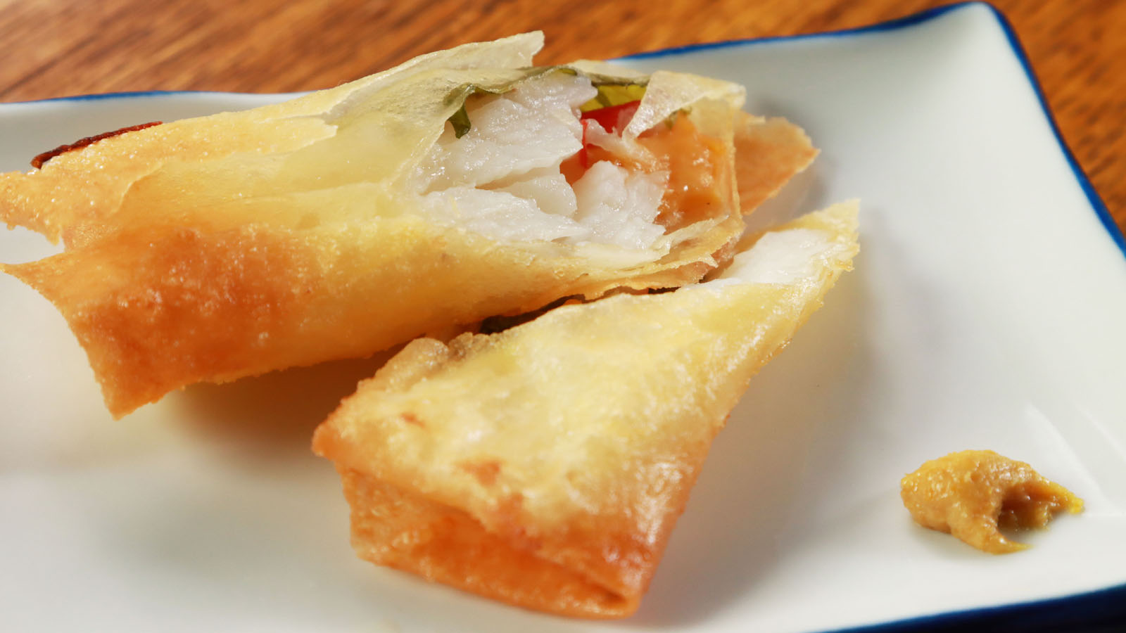 【ある日の夕食】-地元産長いもの春巻き-