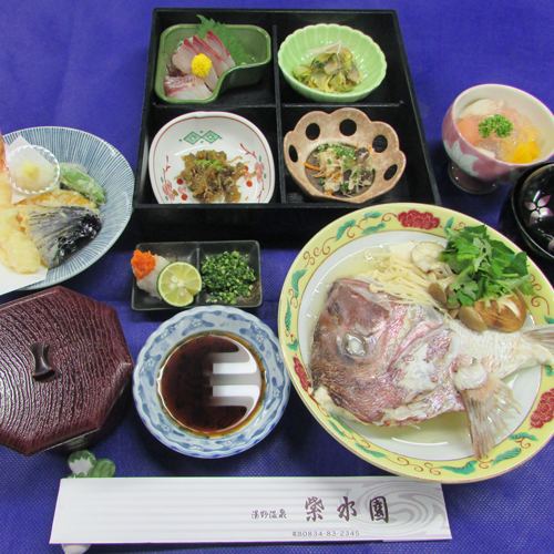 【ご夕食/瀬戸内産の鯛の酒蒸し付御膳】新鮮とれたての鯛を使用♪  