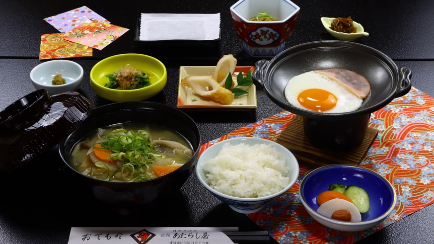 【朝食付き】選べる朝ごはんが嬉しい！若女将手作りの豚汁or馬カレーor貝汁（期間限定）