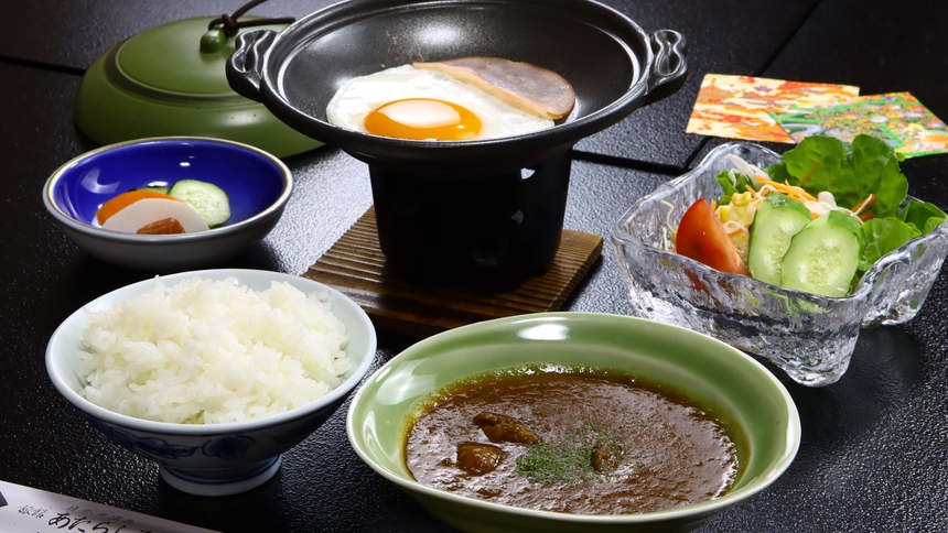 【朝食付き】選べる朝ごはんが嬉しい！若女将手作りの豚汁or馬カレーor貝汁（期間限定）