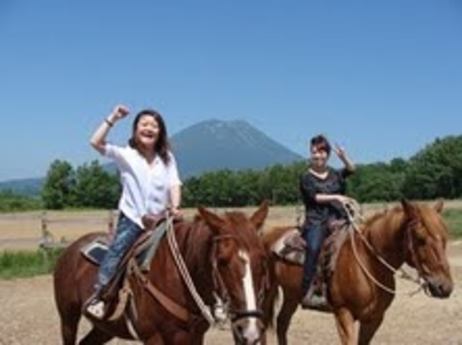 大自然に囲まれ、羊蹄山をバックに！