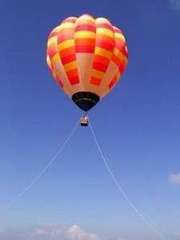 気球から見下ろすニセコのパノラマビュー