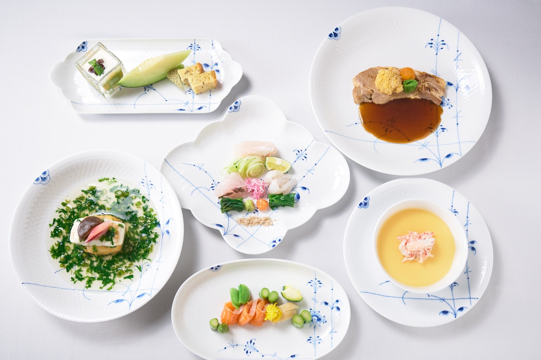 【龍宮殿懐石プラン】【OUT12:00】ロイヤルコペンハーゲンの食器で愉しむ懐石料理