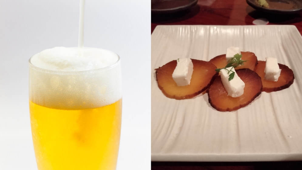 【東北の味】東北産ホップ使用キリン生ビール＆いぶりがっこ付！（素泊まり）