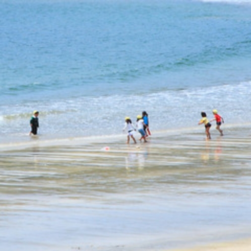 弓ヶ浜で遊ぶ子供
