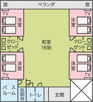 4 Sketsa kamar Jepang dan Barat yang hidup