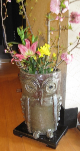 フクロウの花瓶