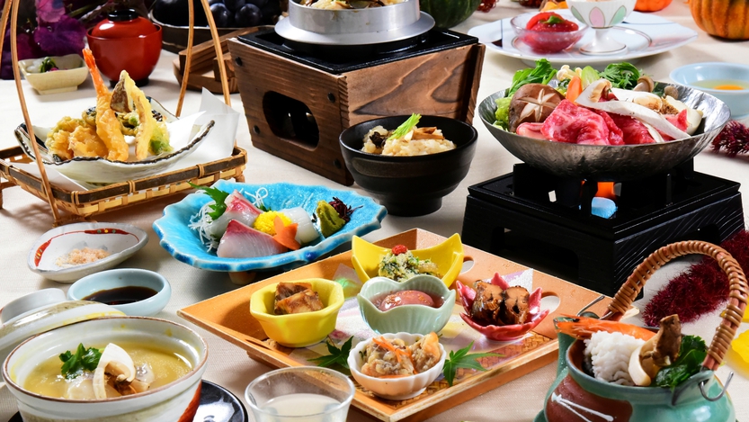 秋限定【松茸会席プラン】松茸と黒毛和牛ロースのすき鍋など松茸づくしのコース♪