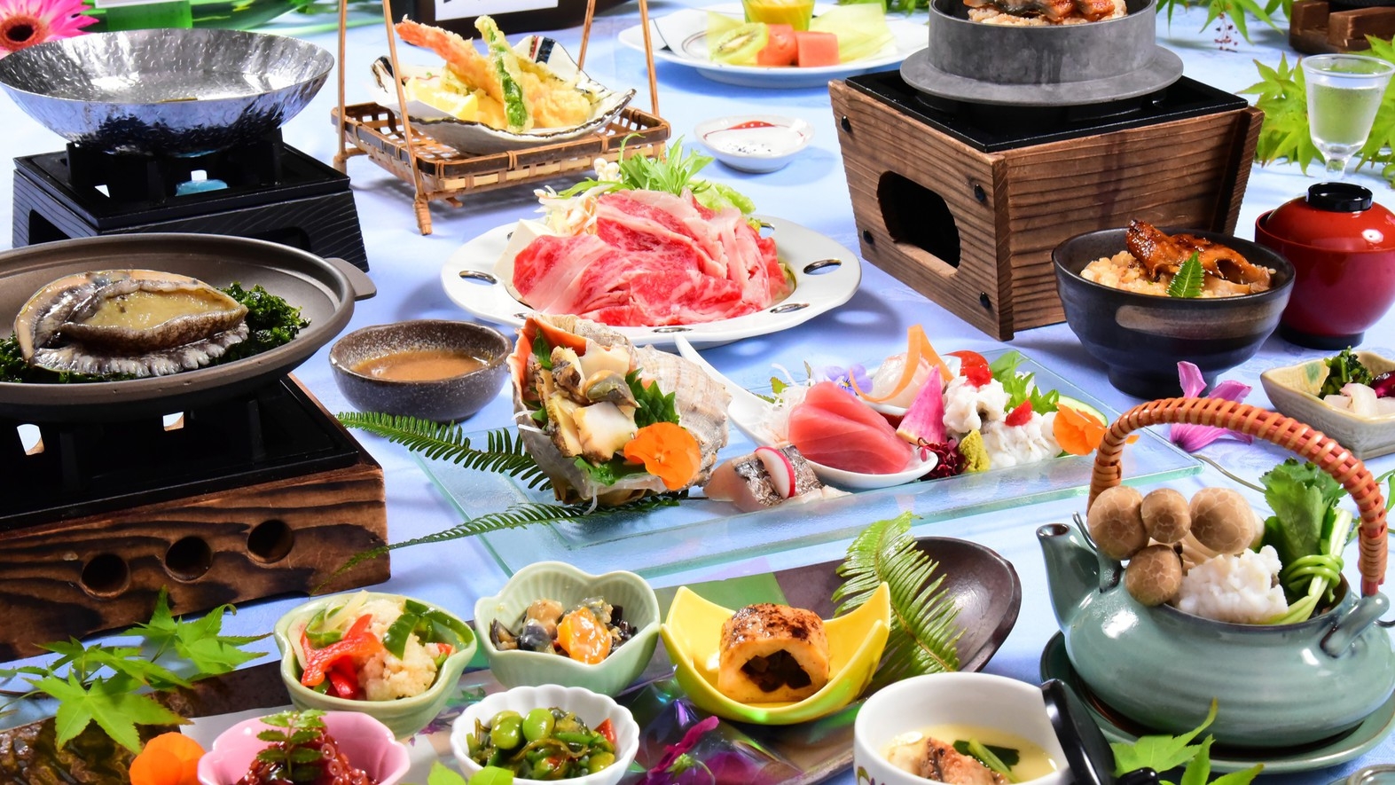 【楽天トラベルサマーSALE】料理長おすすめ【旬の極み会席】鱧・鮑など豊富な海の幸に播磨牛を堪能
