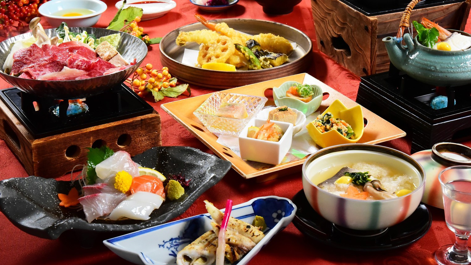 【万葉会席プラン】牡蠣が苦手な方におすすめ。「真鯛」「穴子」など海の幸と牛肉を堪能