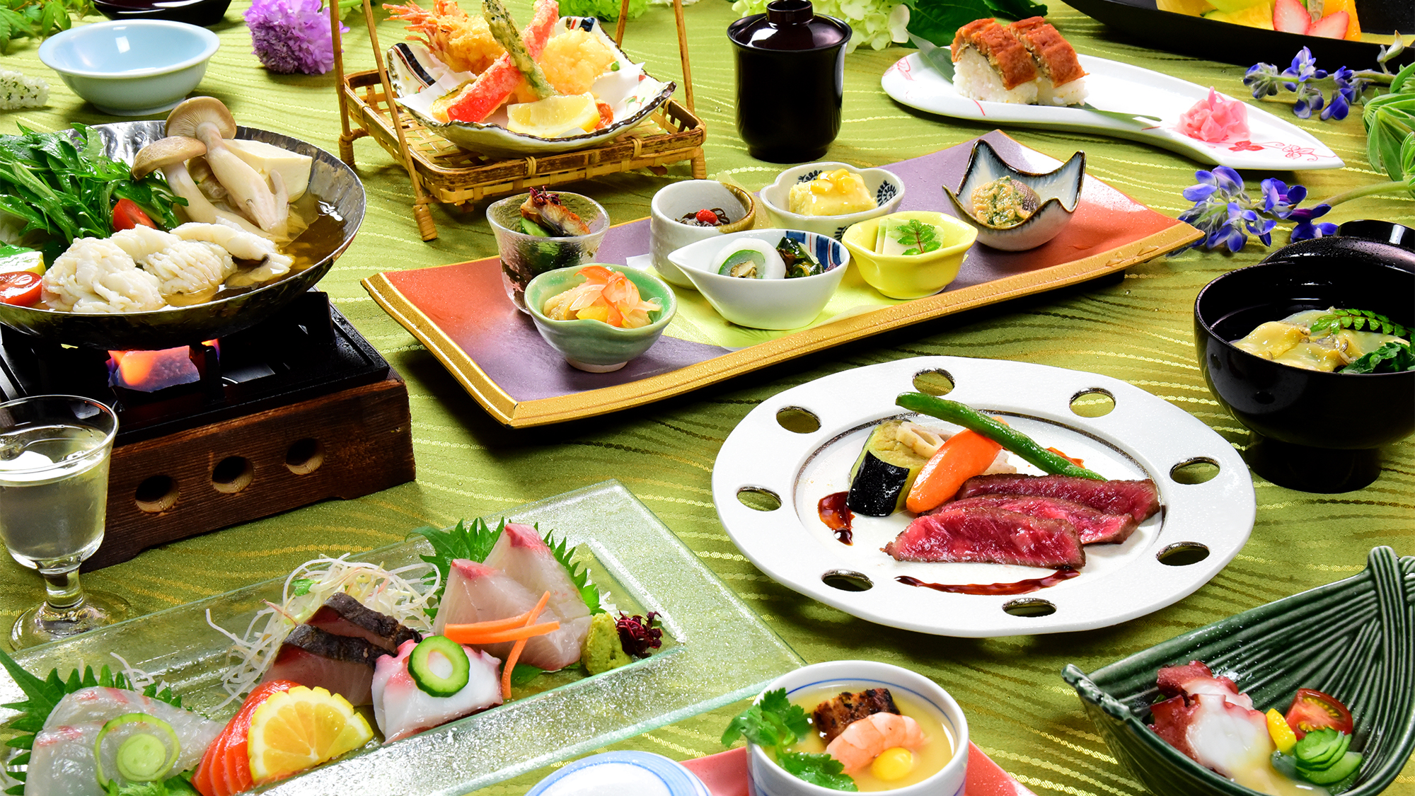 関西の夏の風物詩「鱧」に旬の海の幸、旬菜、牛フィレをたっぷり堪能。