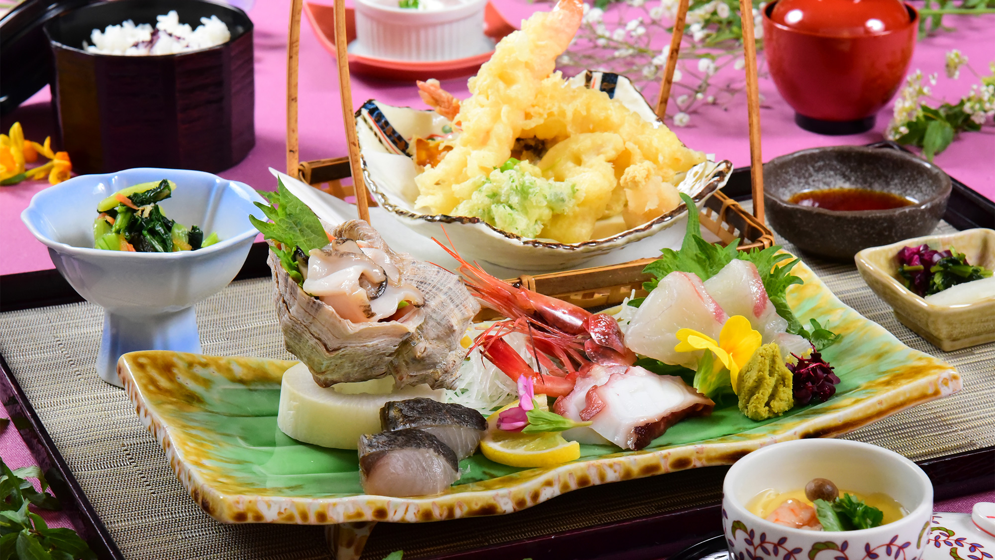 季節の海の恵みをたっぷり堪能。