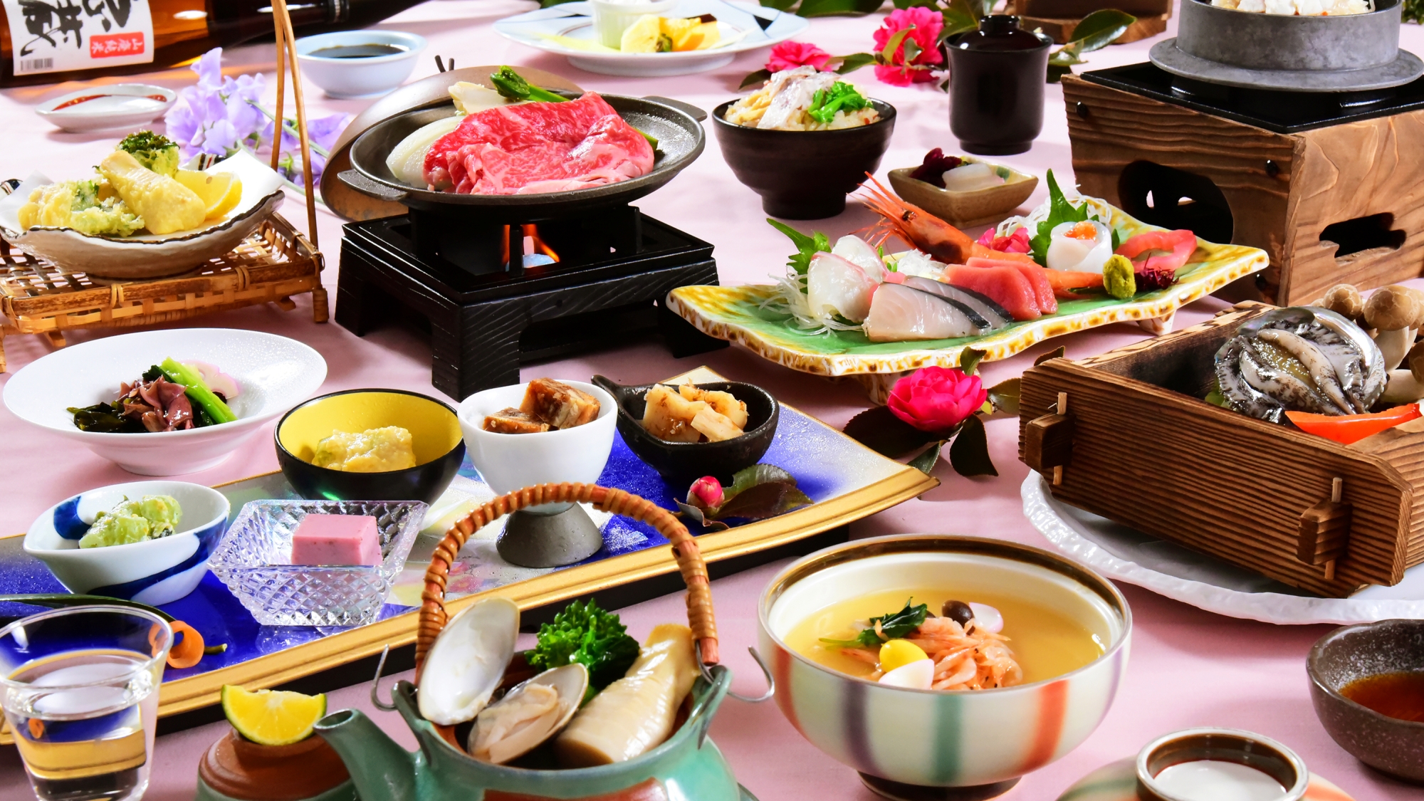 *2026春【旬の極み会席】料理長おすすめ「旬の贅沢プラン」。海・山・里の贅沢な味わいをたっぷりと味