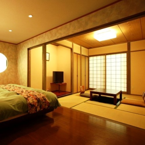 Kamar santai bergaya Jepang-Barat (contoh)