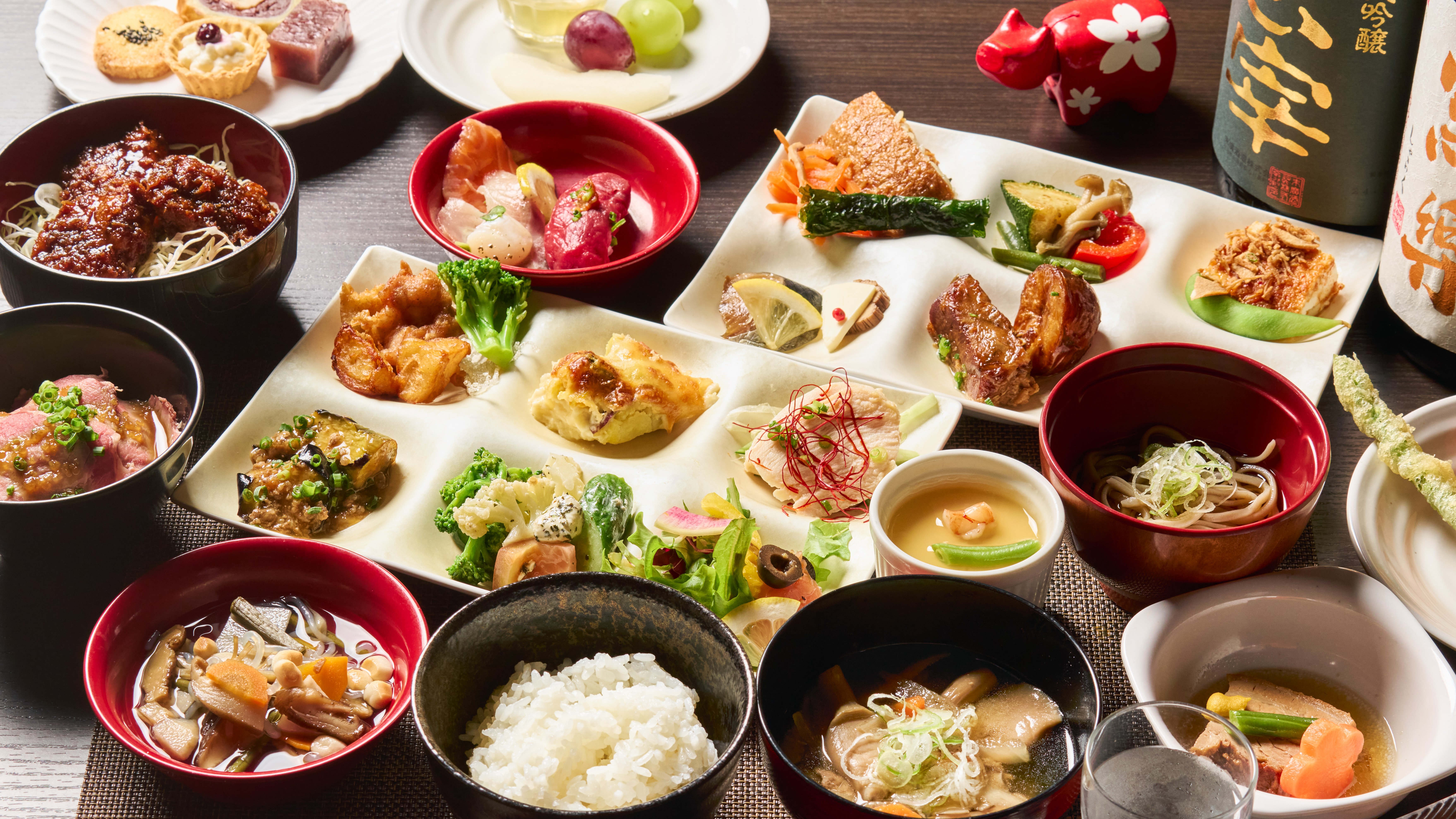 ＊夕食ビュッフェ一例　会津創作郷土料理ビュッフェ