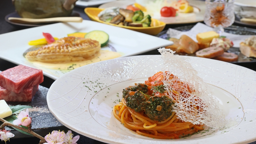 新)見た目もかわいいおしゃれなお食事【レディースプラン】〜半露天風呂付き客室〜