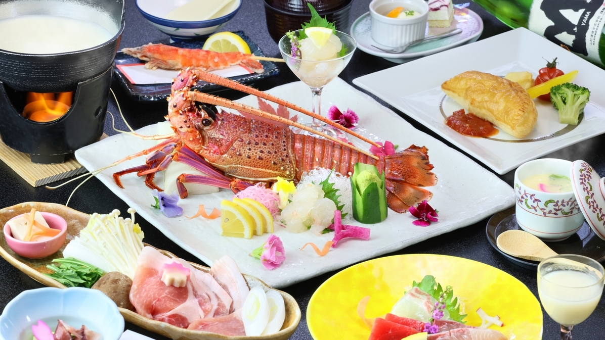 【贅沢活きイセエビお造りプラン】〜半露天風呂付客室〜