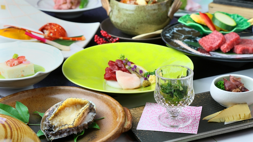 新)【スタンダード】浜膳特選御膳〜半露天風呂付き客室〜