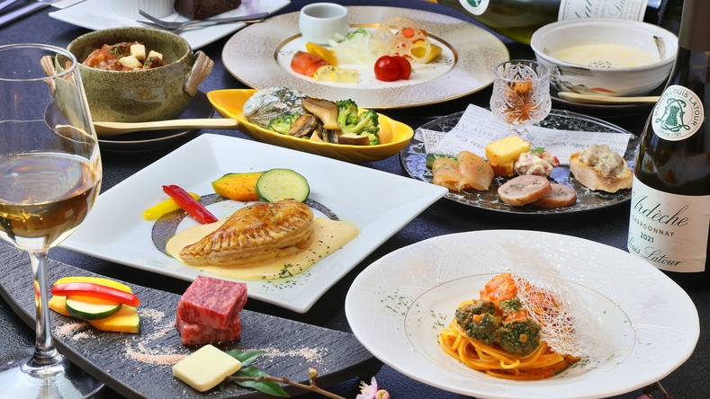 新)見た目もかわいいおしゃれなお食事【レディースプラン】〜半露天風呂付き客室〜