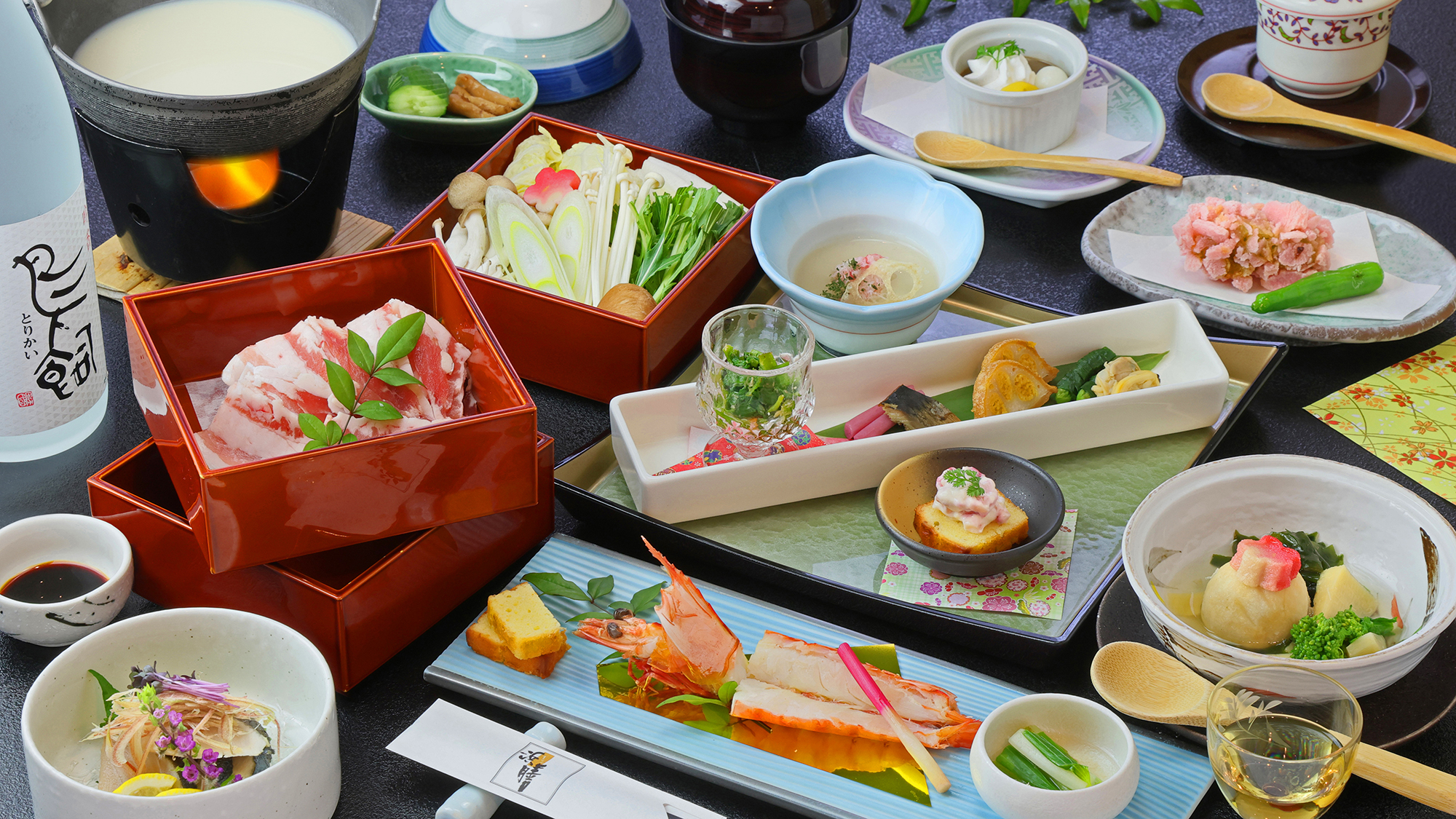 ・足あか海老＆黒豚豆乳しゃぶ御膳