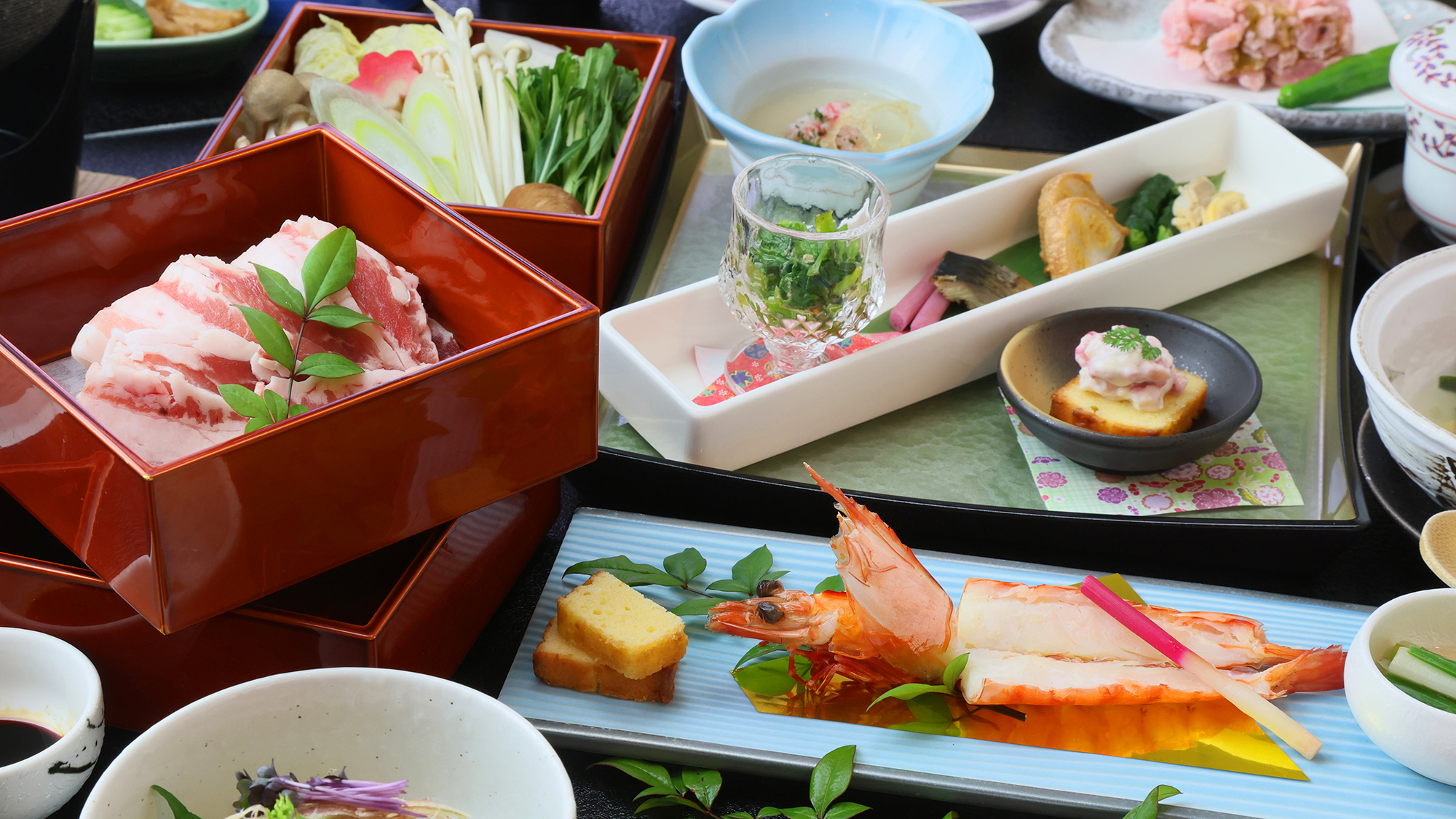 ・足あか海老＆黒豚豆乳しゃぶ御膳