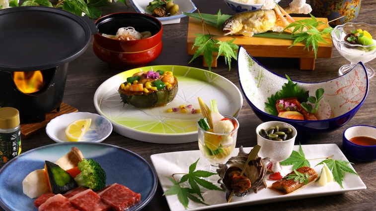 【和牛会席プラン】和牛サーロインの【陶板焼き/塩麹鍋】を堪能♪選べるご朝食【半個室食事処】