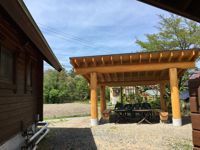 雨天対応のBBQエリアが完成しました