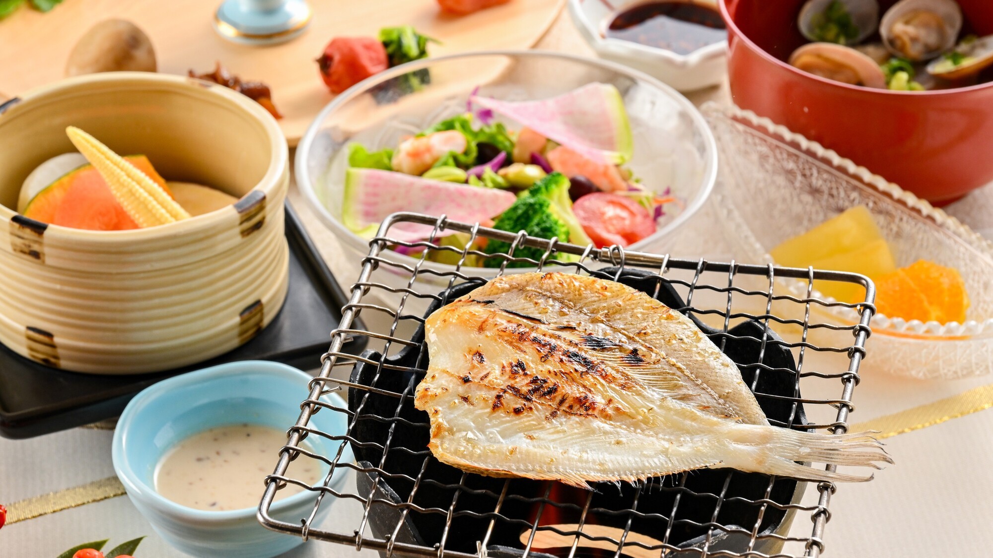 【朝食】こだわりの和朝食(一例)