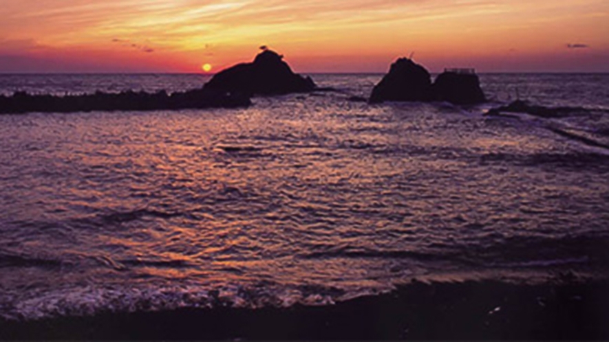 【あわら温泉 周辺】日本海の夕陽