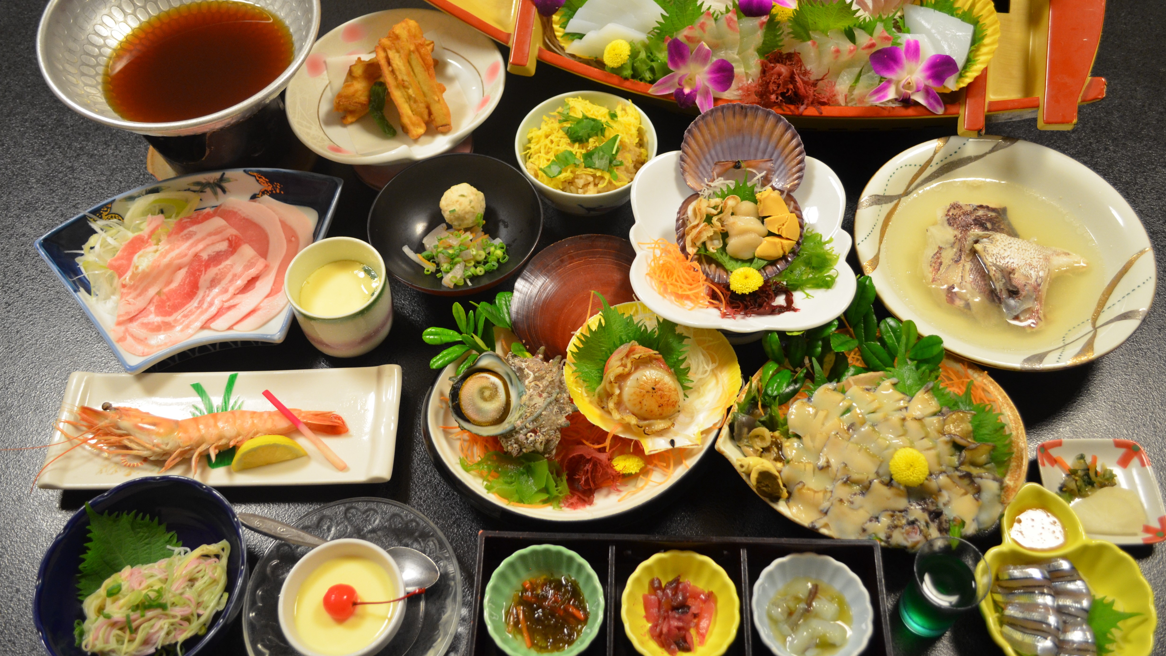 冬のごちそう「ヒラメ」と「アワビ＆貝づくし」