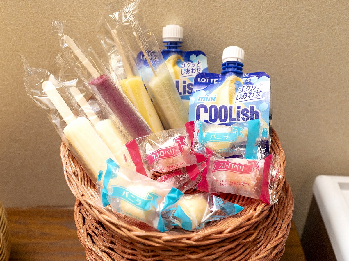 湯上りの無料アイスサービス