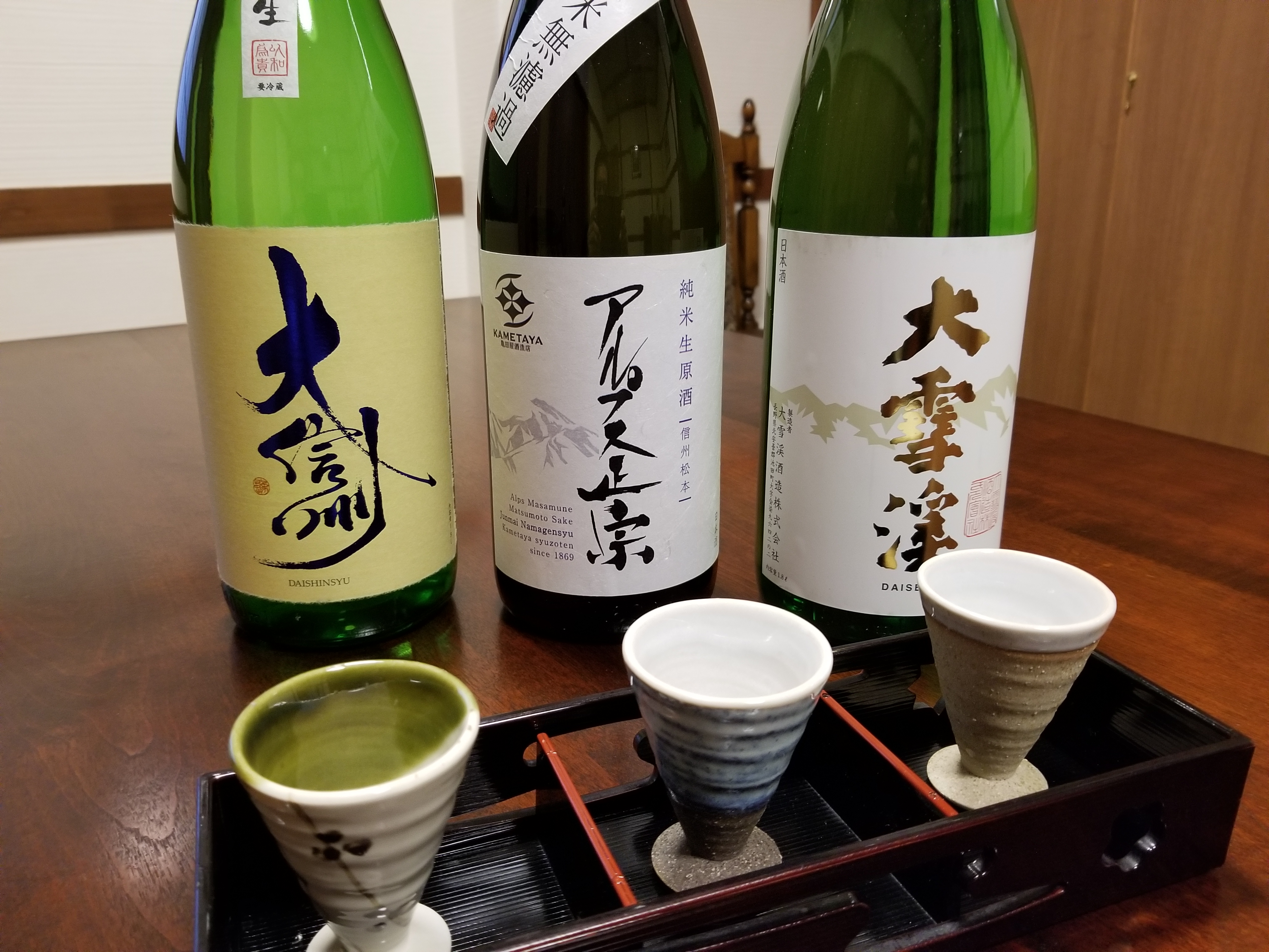 信州産日本酒飲み比べ