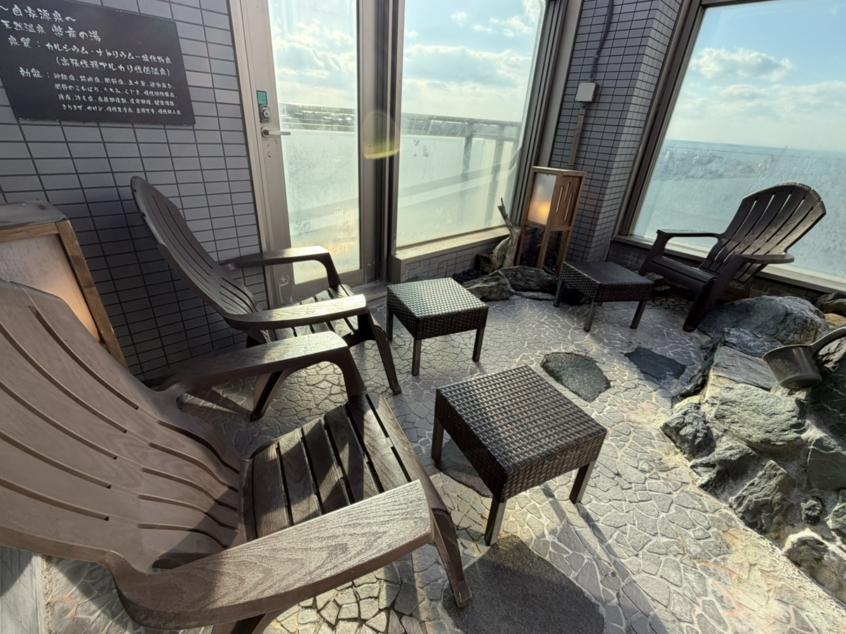 ■男子大浴場 露天風呂 ～整い椅子～