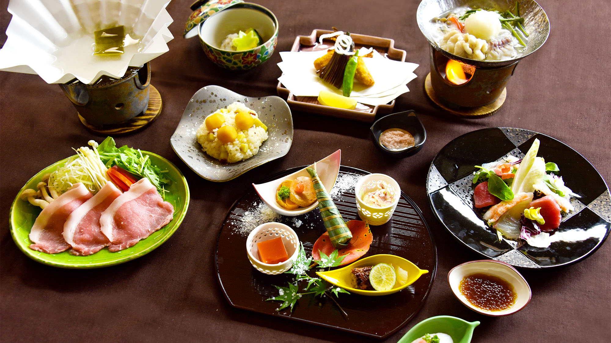 ・【ご夕食例】岩手県花巻のここでしか食べられないブランド豚をぜひ