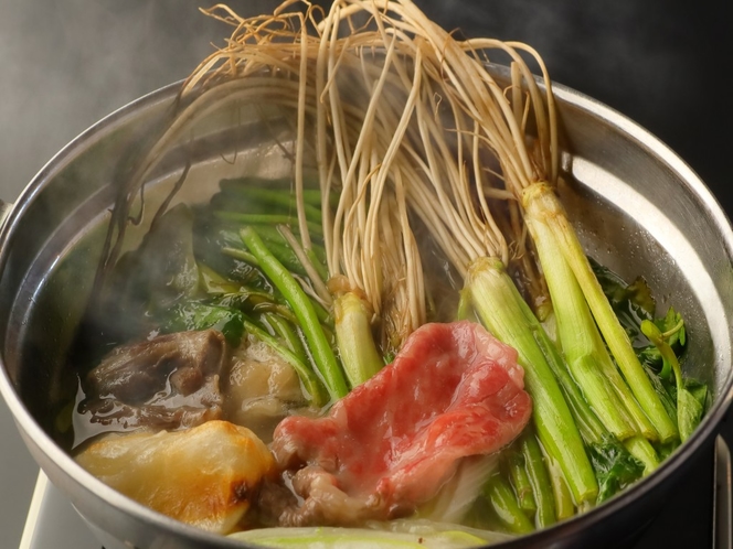 仙台牛テールスープのせり鍋