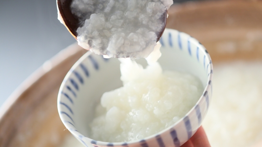 ・当館自慢の温泉粥