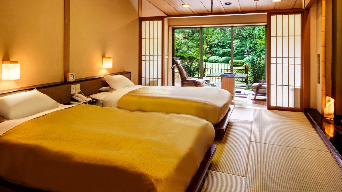 那須温泉 山楽(部屋(ベッドルーム))